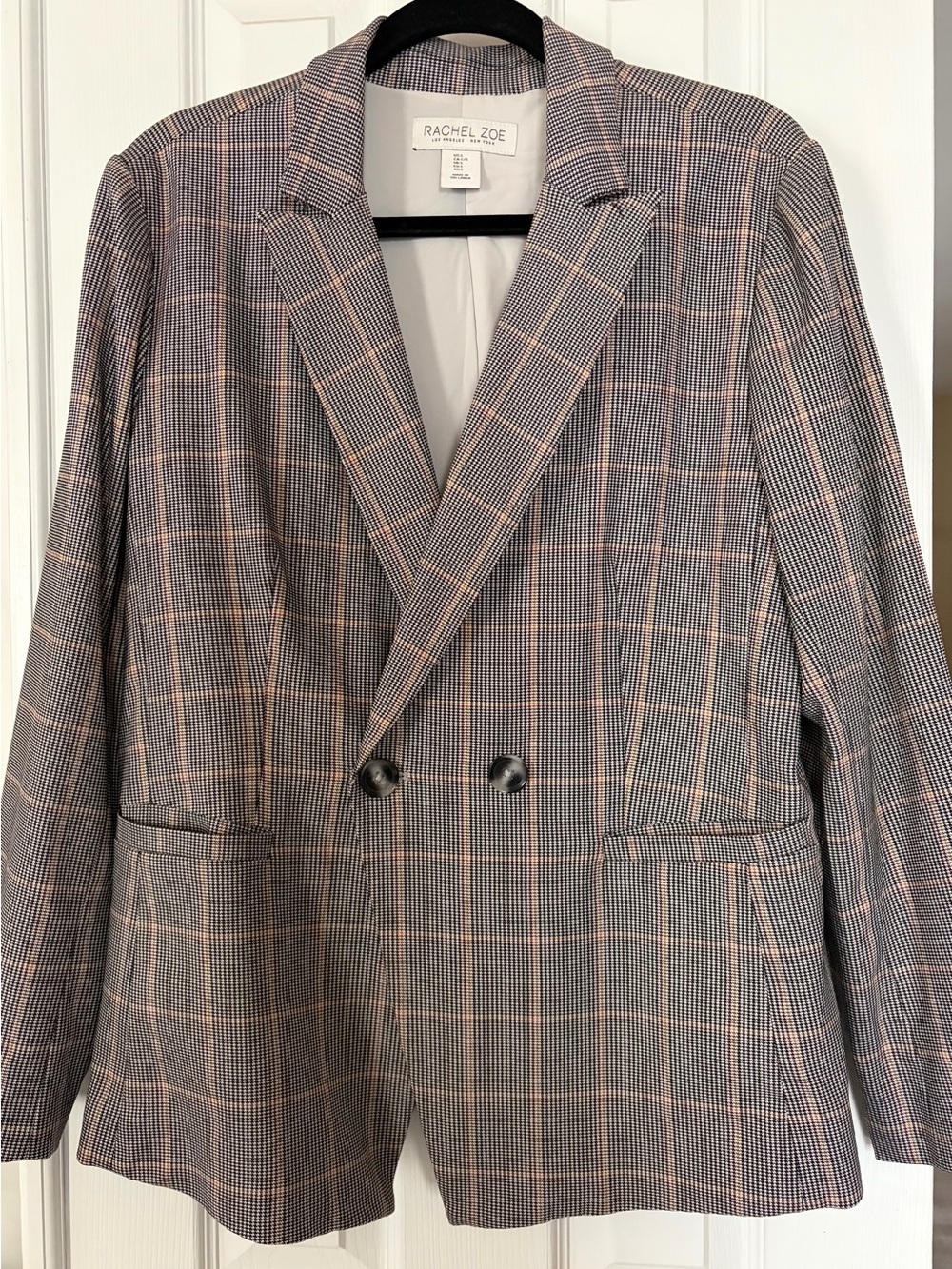 Rachel Zoe Women’s Plaid Double-Breasted Blazer